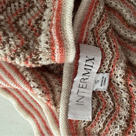 INTERMIX Chevron Knit Camisole in Cream and Tan - Picture 3 of 3